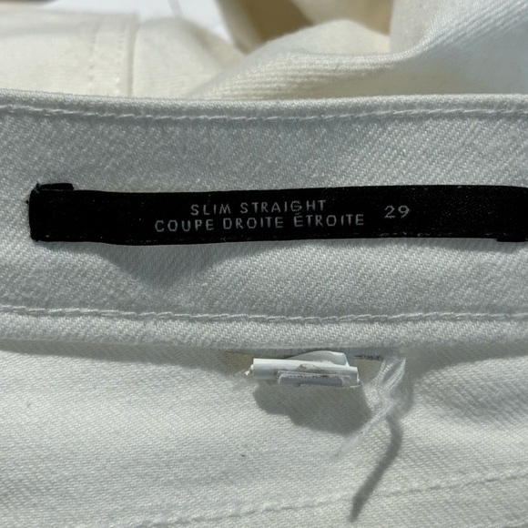 BANANA REPUBLIC Sz 29 Slim Straight Leg White Denim Jeans - Picture 8 of 8